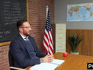 teacher turns study hall babe into pet