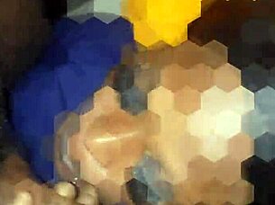 mature woman sucking large candy gets played with