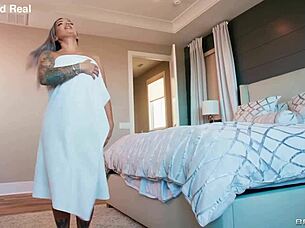 hayley davies teases with handjob until facial.