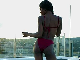 two amazing ebony models show off