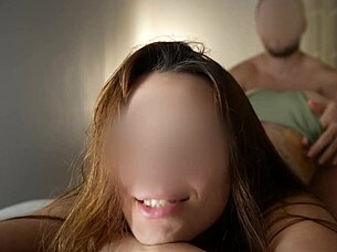 i cum on her cute ass then fuck her pussy