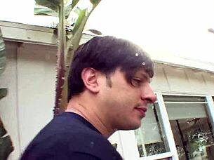 This horny 19-year-old brunette got a creampie in her shaved pussy on the bed