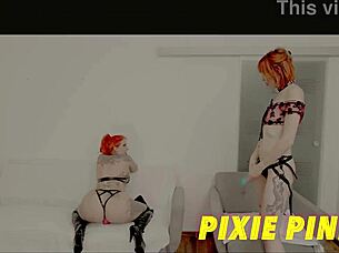 pixie pink and alexxa vice get dominated in a 3 on 1 with toys