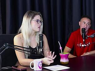 Brazilian glamour blonde in sheer red lingerie seeks alternative work in porn after pandemic, accepted by family - jow jow