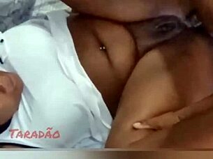 Ebony beauty enjoys a relaxing massage with handjob and licking