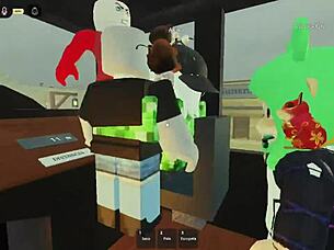 She goes afk and everyone joins the group activity