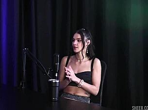 I watch debora andrade's compilation in sheer red lingerie