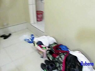 behind the scenes of brazilian gang bang with ariella ferraz getting assfucked in group.