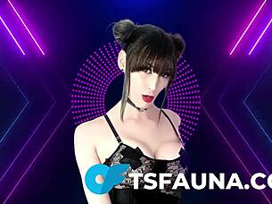 11-inch dildo on hot shemale's ass?