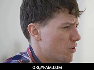 orgyfam big tits milf step mom karen fisher threesome with teen 18+ step daughter lexi grey & step son