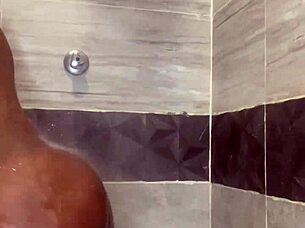 Is the water cold or hot in this teen whore's shower?