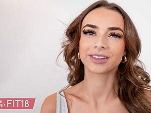 Can I creampie this 100lb petite teen Nikki Nicole in the gym interview?