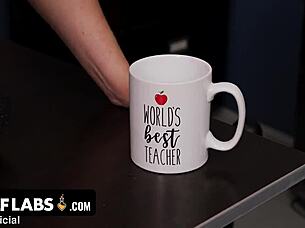 Carmen Valentina rides in classroom