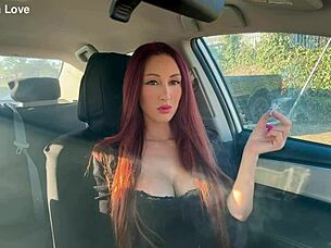 italian milf artemisia love smoking in car