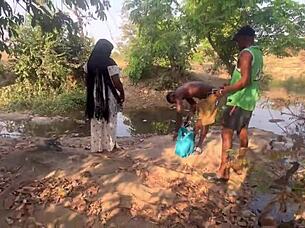 i fucked this shy ebony village girl outside, sideways n bent over