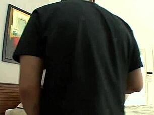 This horny 19-year-old brunette got a creampie in her shaved pussy on the bed