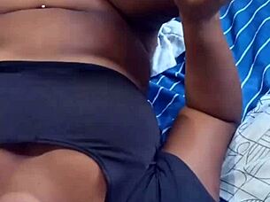 Ebony beauty enjoys a relaxing massage with handjob and licking