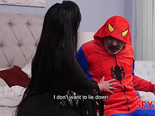 i messed up and got so horny with elvira and maryam in that halloween costume, feeling their hot bodies close