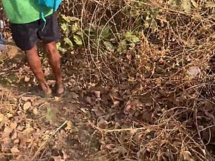 i fucked this shy ebony village girl outside, sideways n bent over