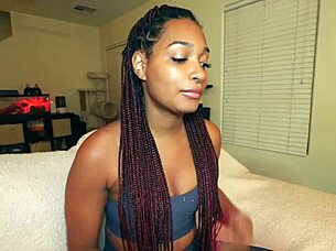 Addis Fouche teases with blowjob and ball licking, then bends for doggystyle