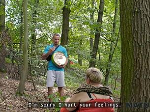 Diana's Wild Outdoor Sex With Two Strangers!