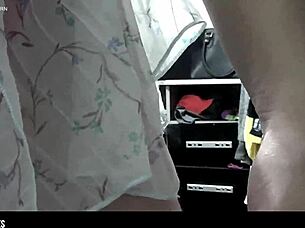 Young Latina Shows Her Sexy Ass In Lingerie Homemade