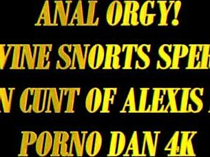 Travis Varjack tears Alexis Monroe's pussy in wild foursome