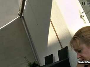 Busty german cougar rides big cock 😈