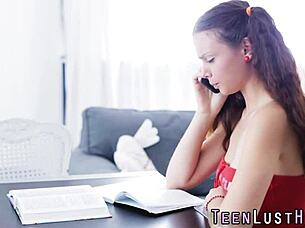 Teen Babe Gets Cummed In Her Mouth During Handjob