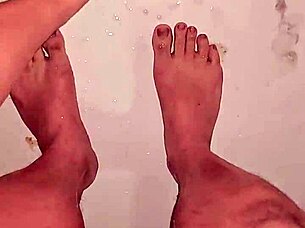 asian girl bathing nude feet fetish solo