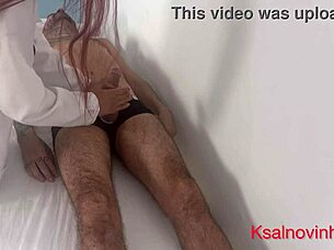 Doctor Fanny gets filmed massaging and fucking skinny patient outdoors near hospital