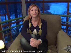 Real life professor strips down for porn casting debut