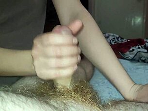 A couple shares intimate moments with hands and tongue