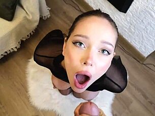 Jerk off and cum on my beautiful face close up