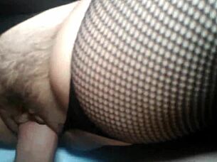 the milf in stockings gets her ass pissed and fucked by amateurs in homemade scene