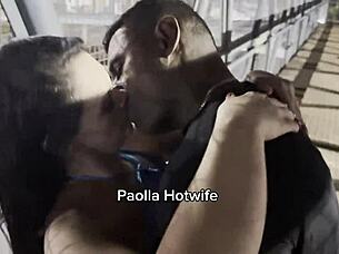 Hotwife Paolla Screams In Interracial Doggystyle On Highway, Bent Over For Exotic Cuckold Sex.