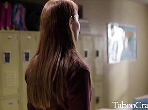 Emo teen and her mum in hot lesbian action with a teacher