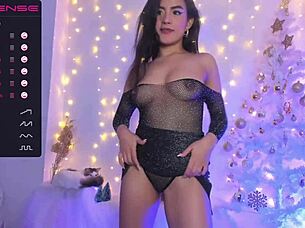 Julieta Venus performs submissive masturbation