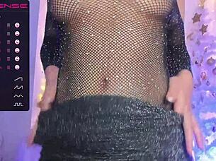 Julieta Venus performs submissive masturbation