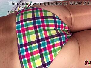 feeling aroused masturbating in bikini at secret school