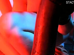 Naughty girl fucks huge anal toys with slime 😈