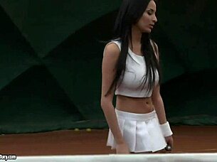 Anissa Kate's Tennis Court Anal Adventure