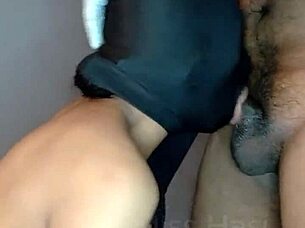 Ring gag deep throat training session