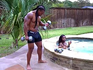 I got poolside pounded by Lyric Sky and Dreads Way with their big black cocks, oh man!