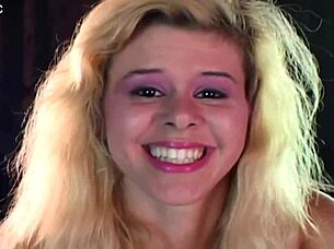 Glazed Bentley, a blonde babe, introduces herself in an amateur casting interview with pov perspective.