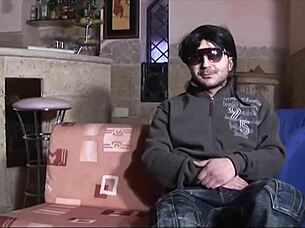 European Milf Wears Mask To Cover Her Slut Face During Blowjob