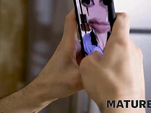 mature woman in red bra gets bonked by horny stepson