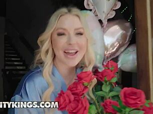 Curvy jenna starr alone on mothers day, james fucks her pussy hard.