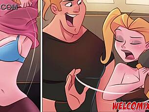 Fucking Two Hotties In The Elevator From Pervert Comics Porn