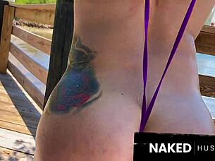 I take my slut on a walk and then walk her pussy like a dog